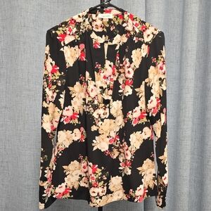 Calvin Klein Black‎ Floral Blouse